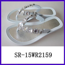 Hot sell lastest woman sandals new design wedge crystal sandals woman sandal